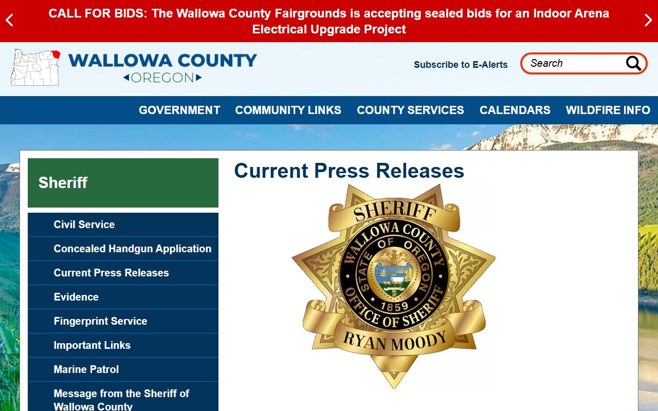 Wallowa County arrest records sheriff press releases