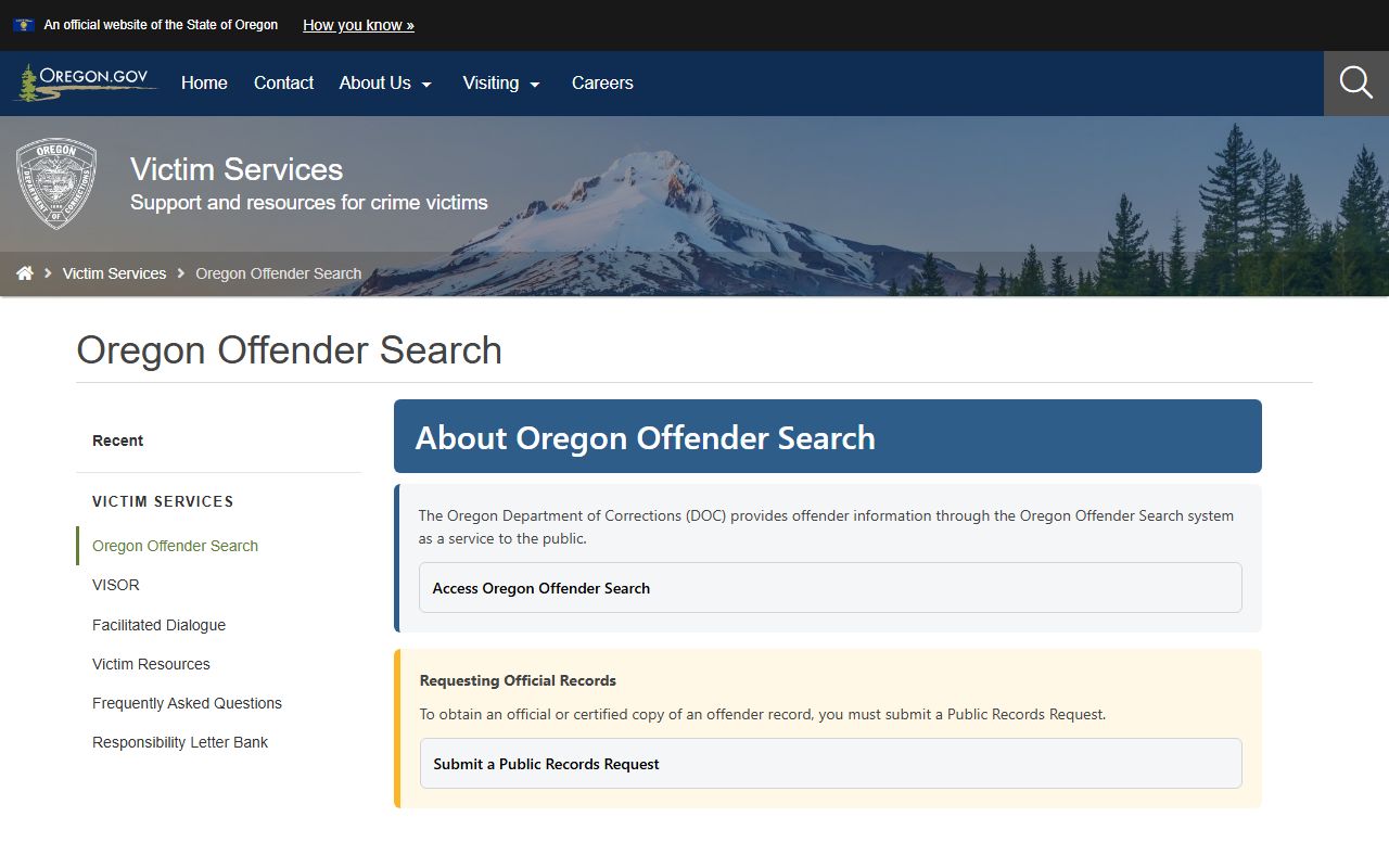 Wallowa County arrest records and court charges Oregon DOC offender search