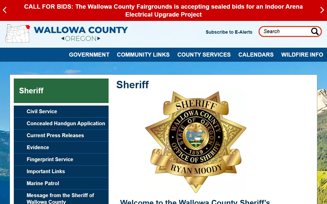Wallowa County criminal court records sheriff source