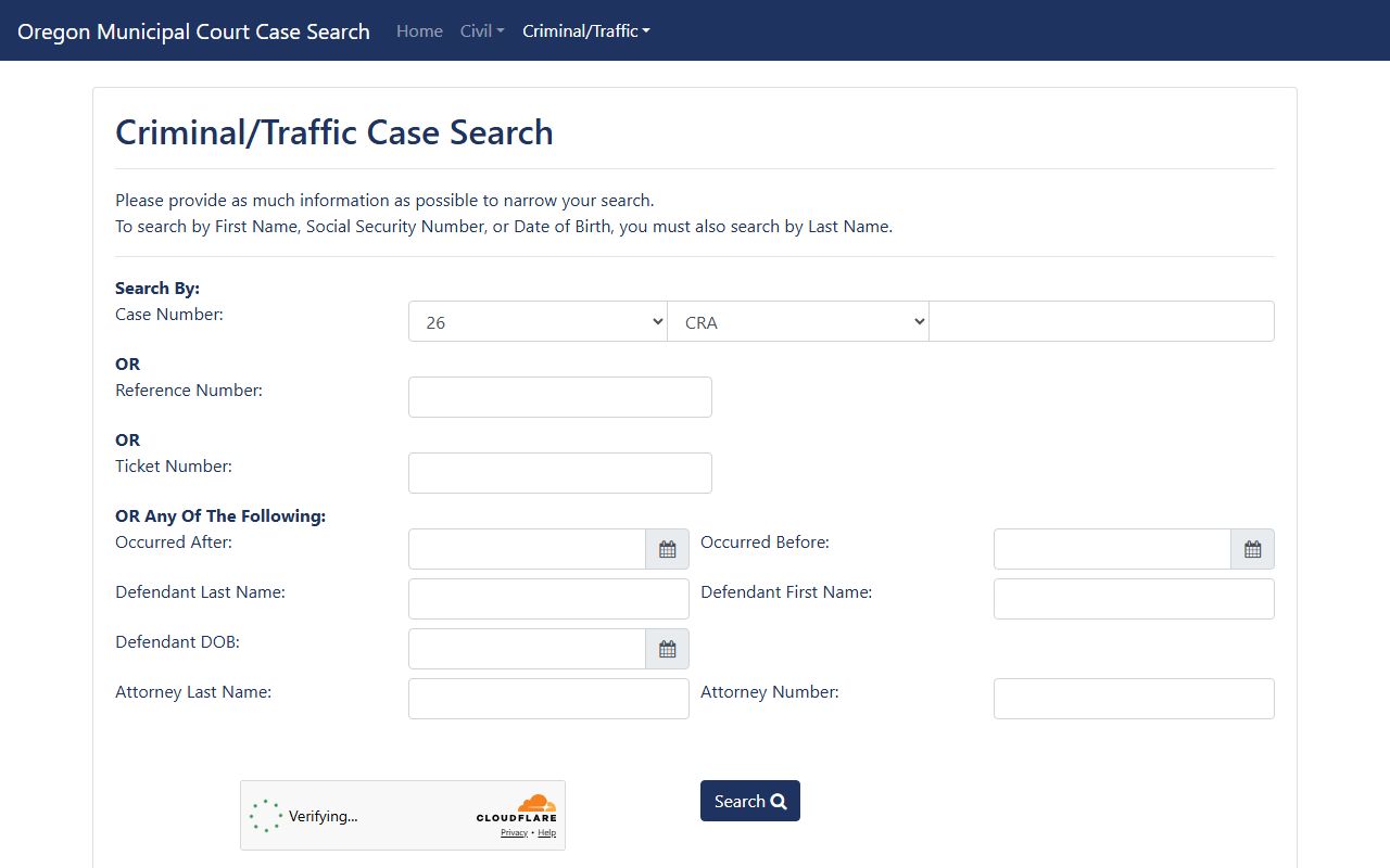 Wallowa County Circuit Court records and Oregon municipal court search